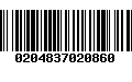 Código de Barras 0204837020860