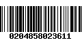 Código de Barras 0204858023611