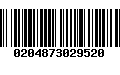 Código de Barras 0204873029520