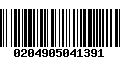 Código de Barras 0204905041391