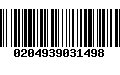 Código de Barras 0204939031498