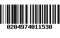 Código de Barras 0204974011530