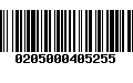 Código de Barras 0205000405255