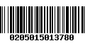 Código de Barras 0205015013780