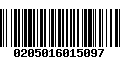 Código de Barras 0205016015097