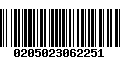 Código de Barras 0205023062251