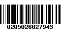 Código de Barras 0205026027943