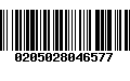 Código de Barras 0205028046577