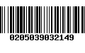 Código de Barras 0205039032149