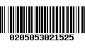 Código de Barras 0205053021525