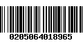 Código de Barras 0205064018965