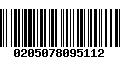 Código de Barras 0205078095112