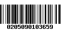 Código de Barras 0205090103659