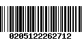 Código de Barras 0205122262712