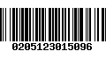 Código de Barras 0205123015096