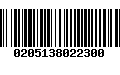 Código de Barras 0205138022300