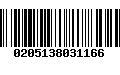 Código de Barras 0205138031166