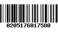 Código de Barras 0205176017580