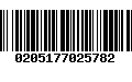 Código de Barras 0205177025782