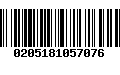 Código de Barras 0205181057076