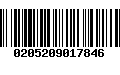 Código de Barras 0205209017846