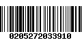 Código de Barras 0205272033910