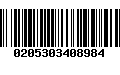 Código de Barras 0205303408984