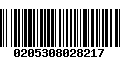 Código de Barras 0205308028217