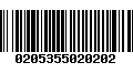 Código de Barras 0205355020202