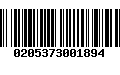 Código de Barras 0205373001894