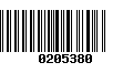 Código de Barras 0205380