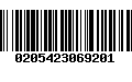 Código de Barras 0205423069201