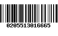 Código de Barras 0205513016665