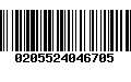 Código de Barras 0205524046705