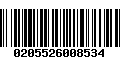 Código de Barras 0205526008534