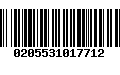 Código de Barras 0205531017712