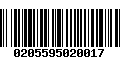 Código de Barras 0205595020017