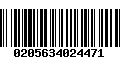 Código de Barras 0205634024471