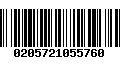 Código de Barras 0205721055760