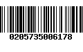 Código de Barras 0205735006178