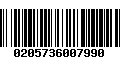 Código de Barras 0205736007990