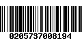 Código de Barras 0205737008194