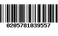 Código de Barras 0205781039557