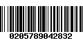 Código de Barras 0205789042832