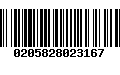 Código de Barras 0205828023167