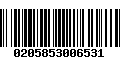 Código de Barras 0205853006531