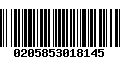 Código de Barras 0205853018145