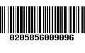 Código de Barras 0205856009096