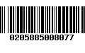 Código de Barras 0205885008077