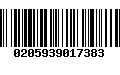 Código de Barras 0205939017383